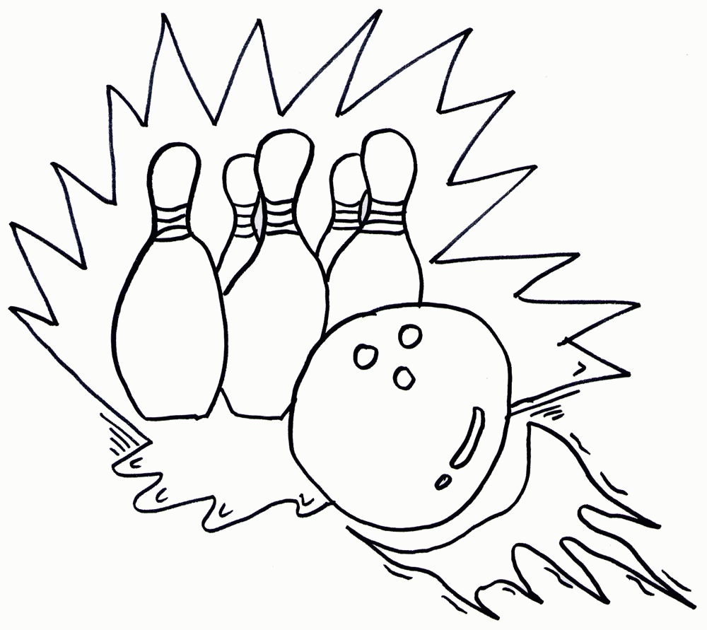 Plansa de colorat cu Bowling 31 25